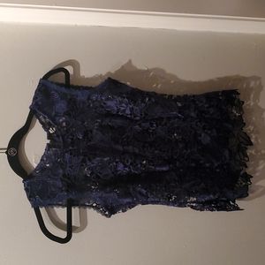 Navy Blue Intermix top